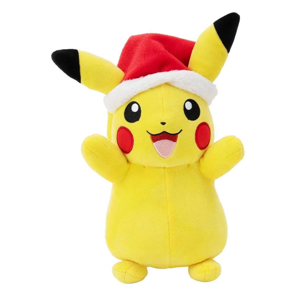 Loaded Dice Plush Pokémon Plush Figure Winter Pikachu with Christmas Hat 20cm