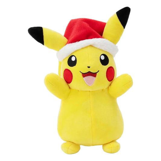 Loaded Dice Plush Pokémon Plush Figure Winter Pikachu with Christmas Hat 20cm