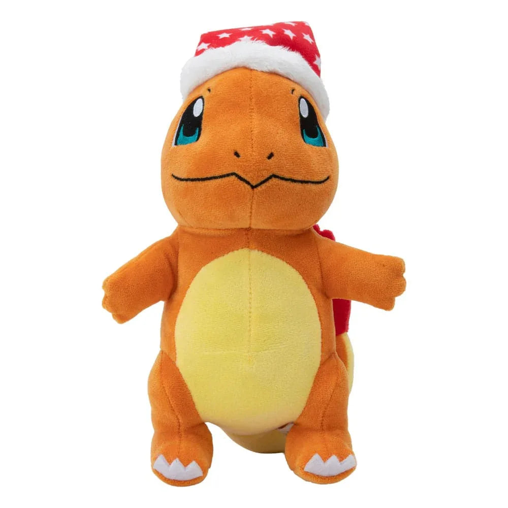 Loaded Dice Pokémon Plush Figure Winter Charmander with Christmas Hat 20cm