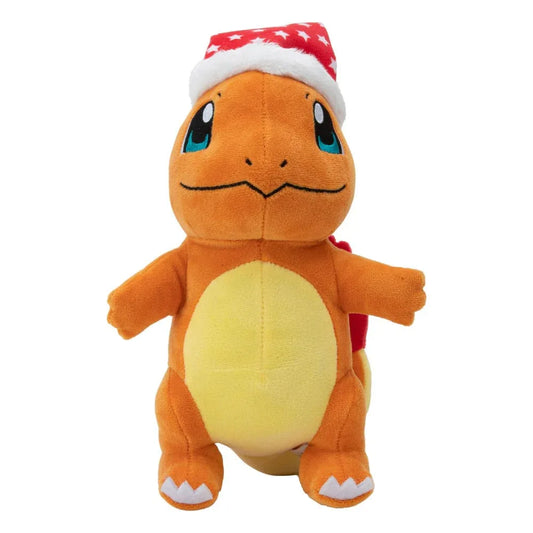 Loaded Dice Pokémon Plush Figure Winter Charmander with Christmas Hat 20cm