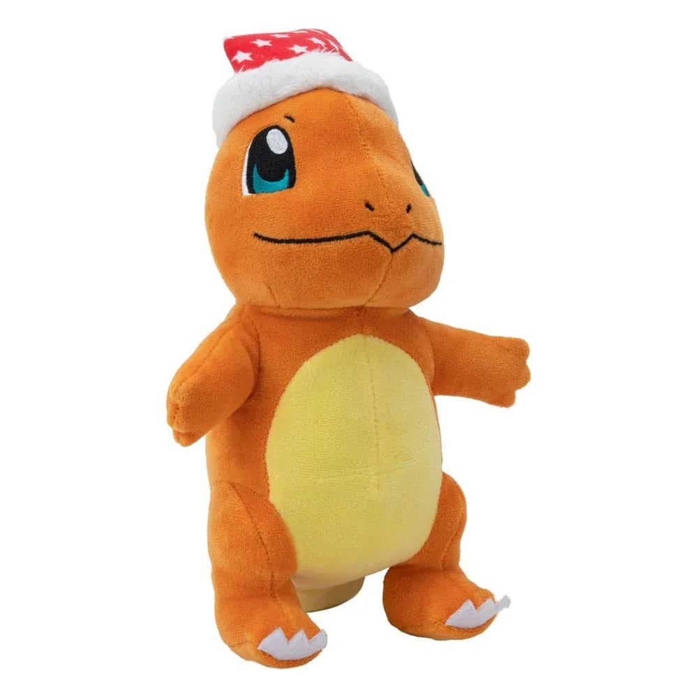 Loaded Dice Pokémon Plush Figure Winter Charmander with Christmas Hat 20cm
