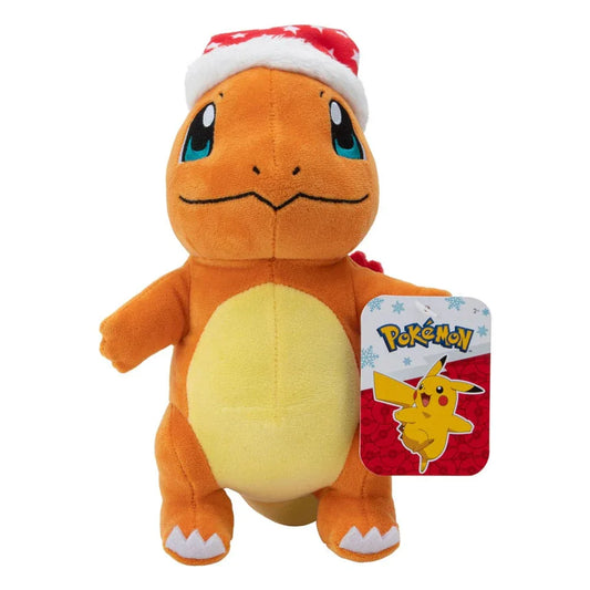 Loaded Dice Pokémon Plush Figure Winter Charmander with Christmas Hat 20cm