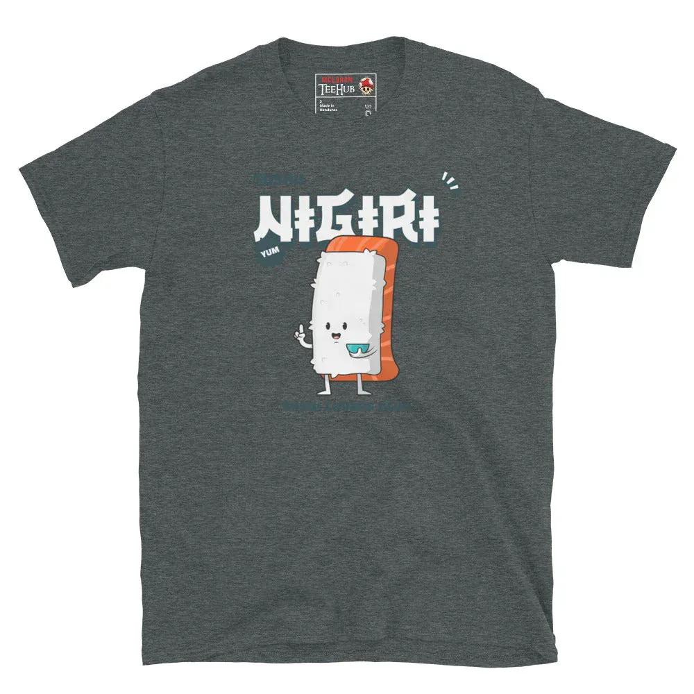 McLaren Tee Hub T-shirt Dark Heather / S Nigiri Sushi Lovers Club T-Shirt – Funny Japanese Food Tee