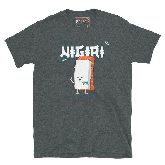 McLaren Tee Hub T-shirt Dark Heather / S Nigiri Sushi Lovers Club T-Shirt – Funny Japanese Food Tee