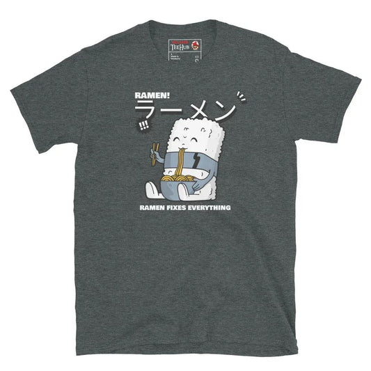 McLaren Tee Hub T-shirt Dark Heather / S Ramen Fixes Everything Funny Japanese Food T-Shirt