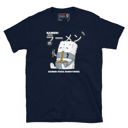 McLaren Tee Hub T-shirt Navy / S Ramen Fixes Everything Funny Japanese Food T-Shirt