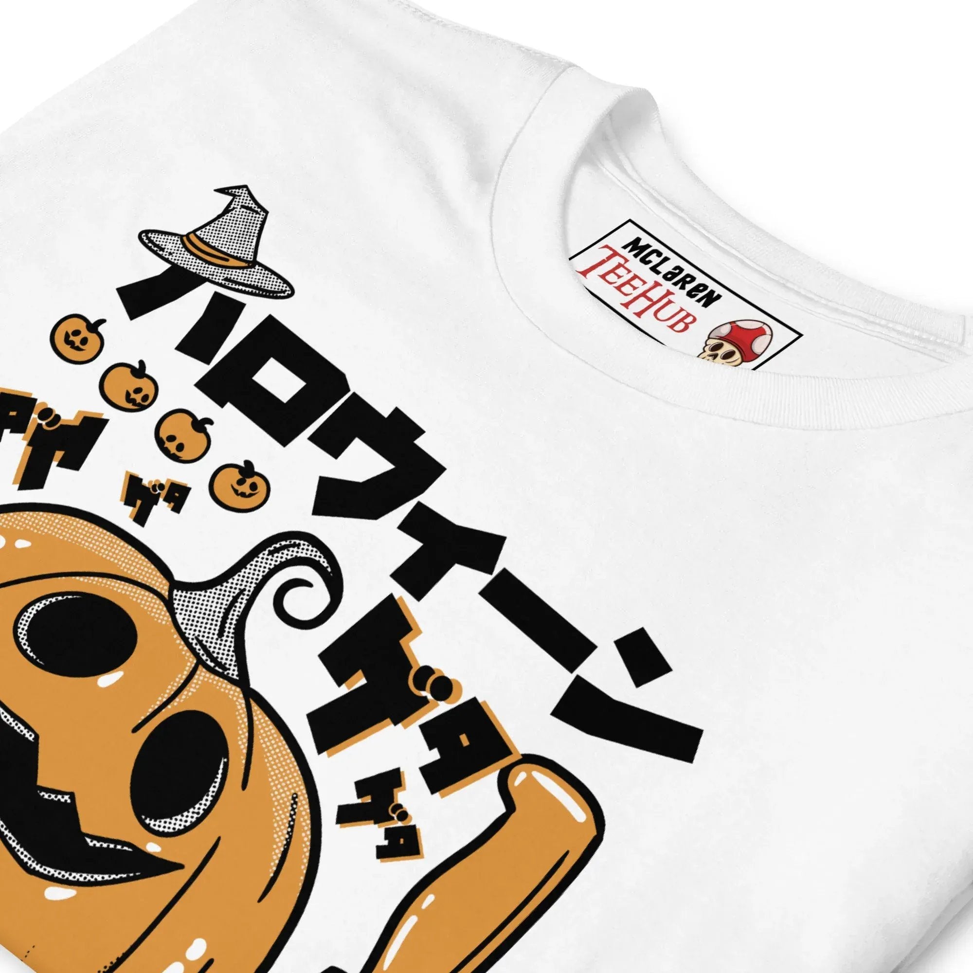 McLaren Tee Hub T-Shirt Night of Samhain Pumpkin T-Shirt, Japanese Horror Style, McLaren TeeHub Exclusive