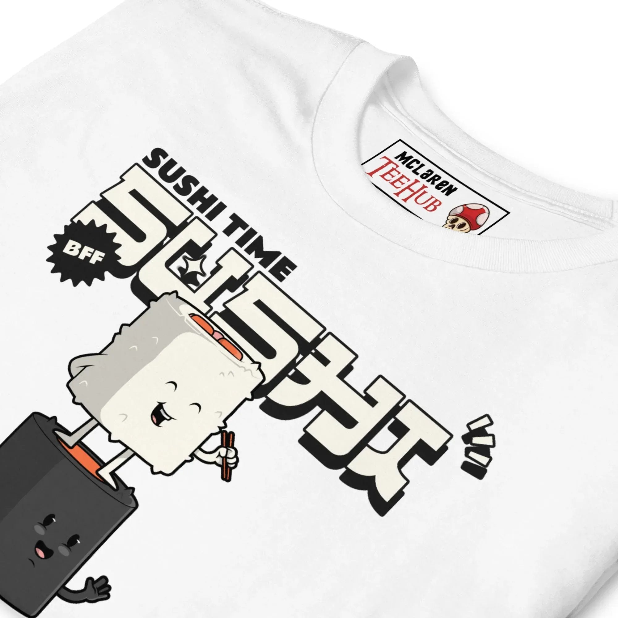 McLaren Tee Hub T-shirt Sushi Time Funny Japanese Food T-Shirt – True Soy Mates BFF Tee