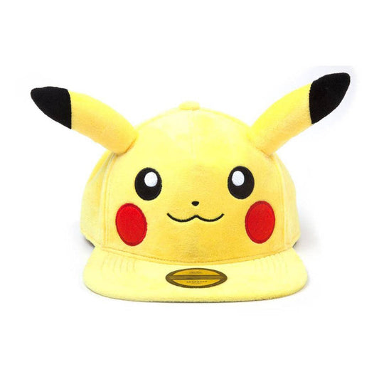 Meroncourt Europe Ltd Hat POKEMON Pikachu Plush with Ears Snapback Baseball Cap (SB276