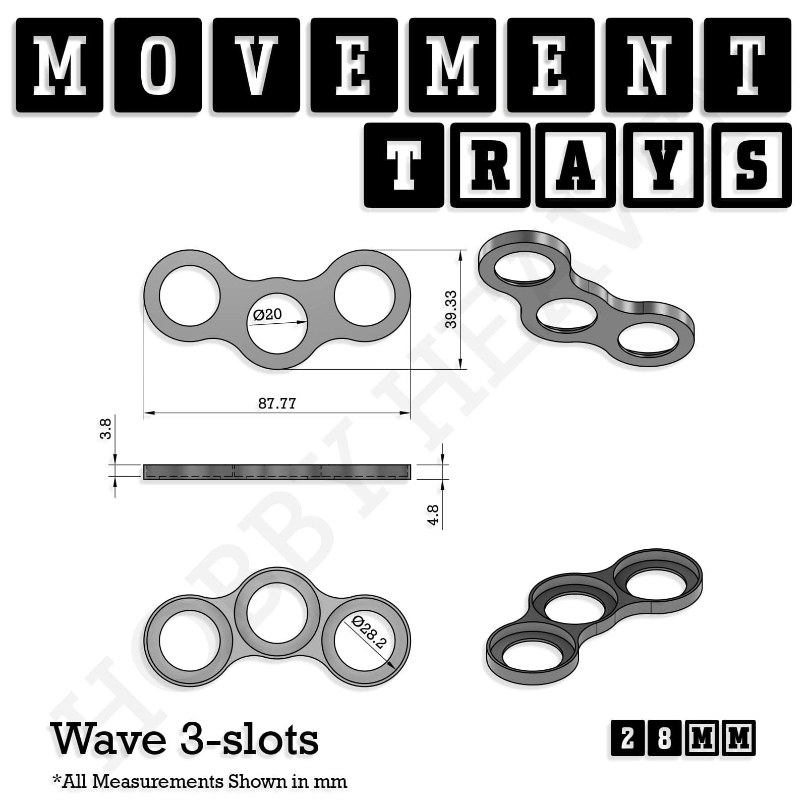 Movement Tray 28mm Movement Trays for Tabletop Games | Wargaming | Full Range