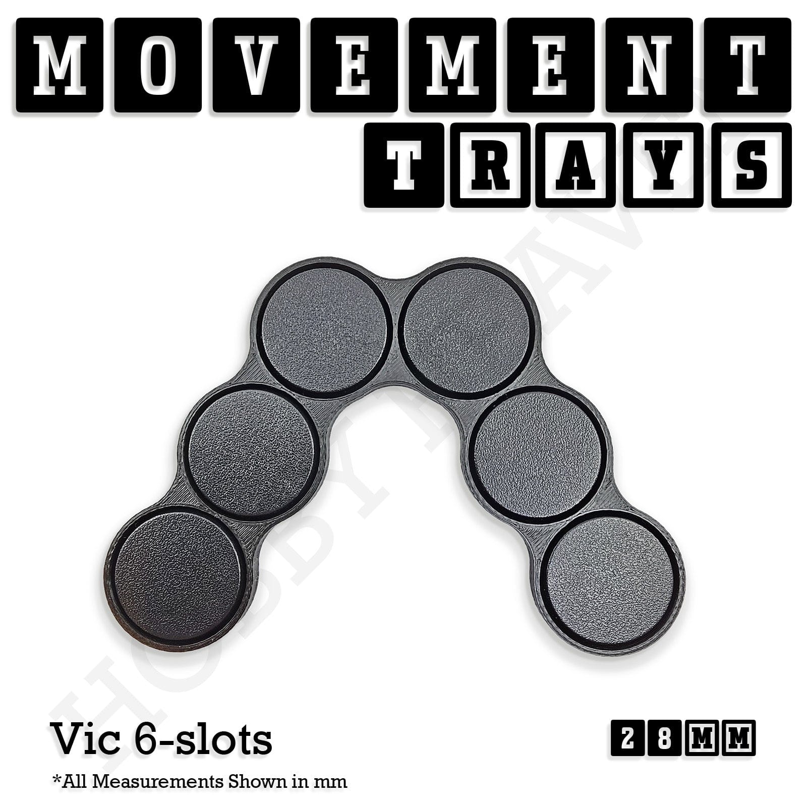 Movement Tray 28mm Movement Trays for Tabletop Games | Wargaming | Full Range