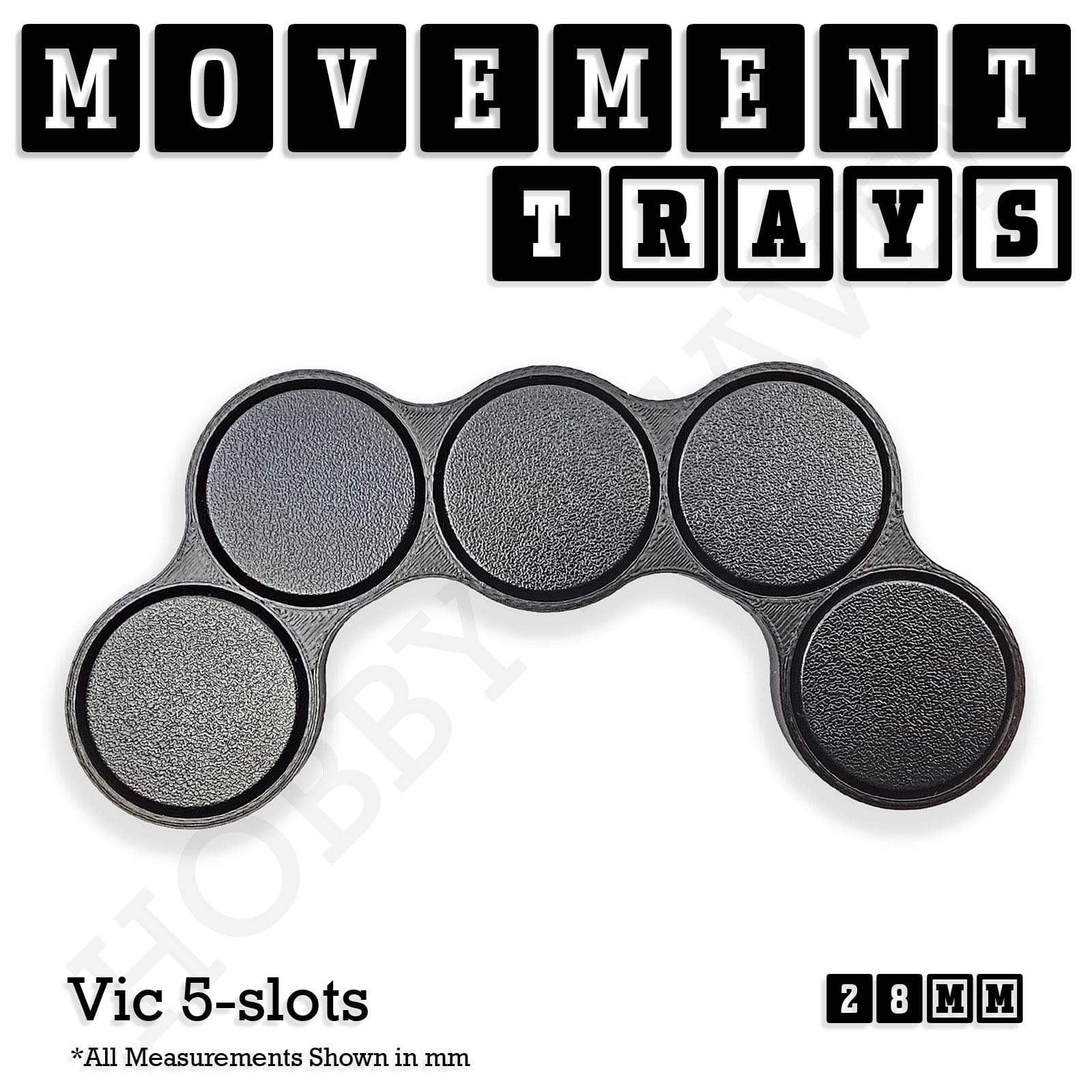 Movement Tray 28mm Movement Trays for Tabletop Games | Wargaming | Full Range