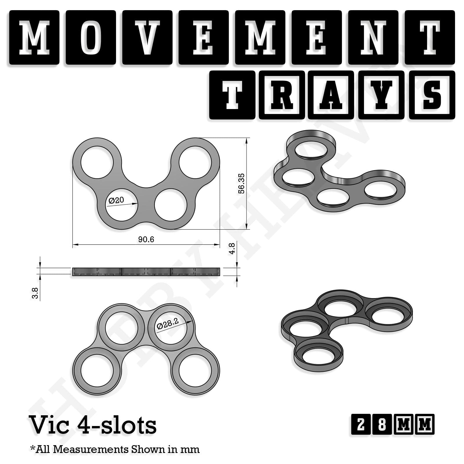 Movement Tray 28mm Movement Trays for Tabletop Games | Wargaming | Full Range