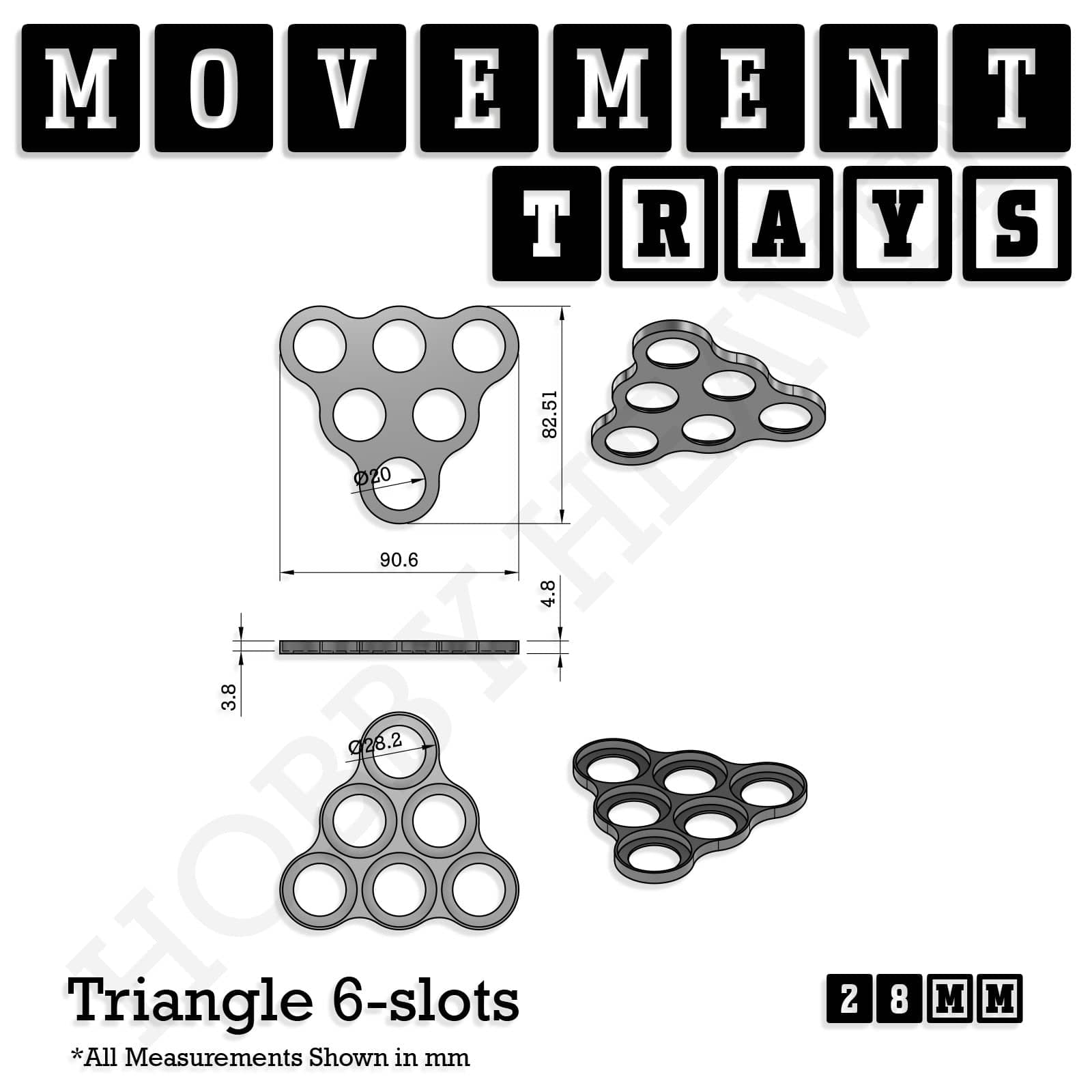Movement Tray 28mm Movement Trays for Tabletop Games | Wargaming | Full Range