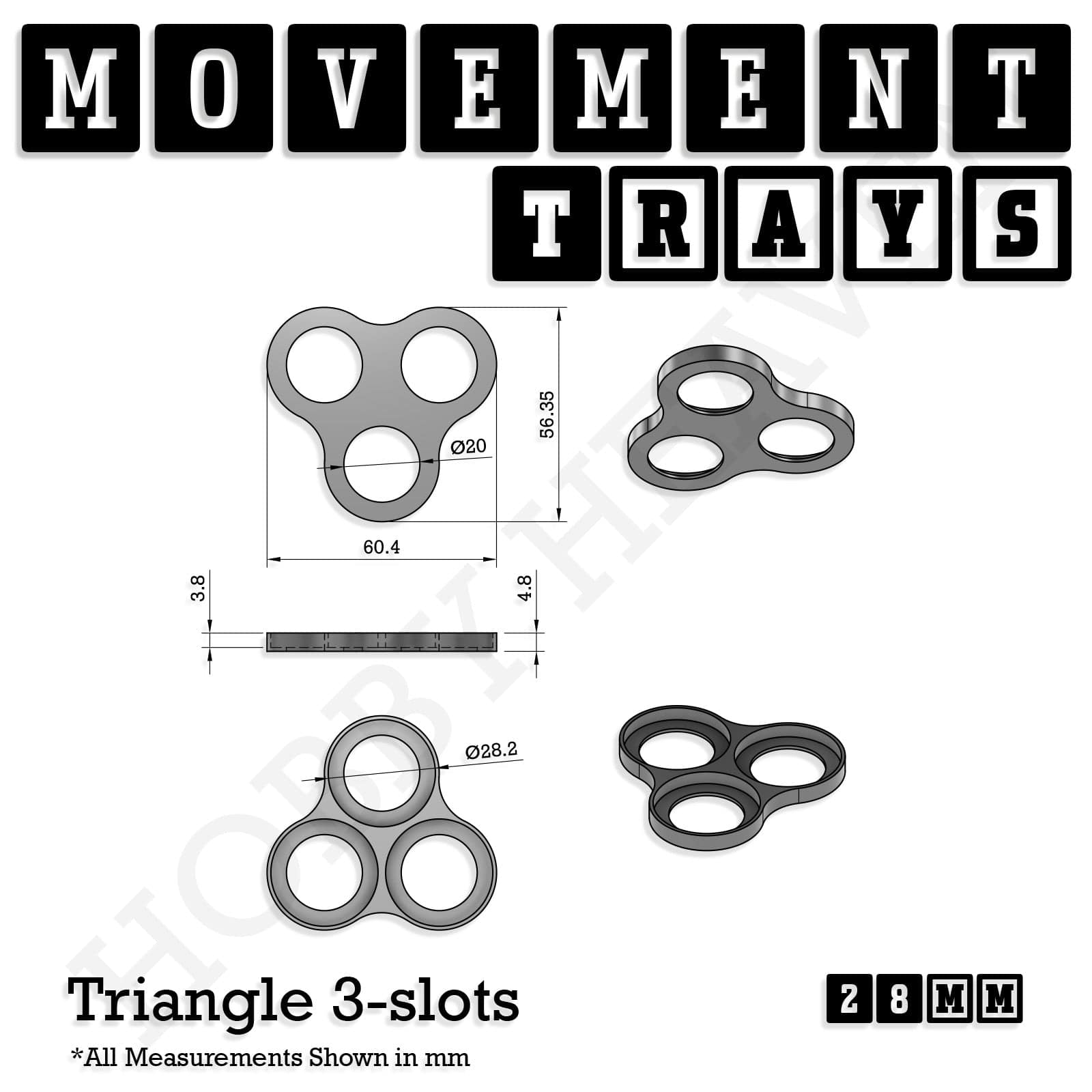 Movement Tray 28mm Movement Trays for Tabletop Games | Wargaming | Full Range