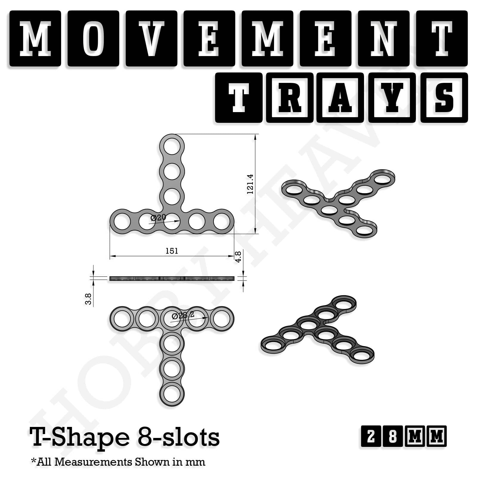 Movement Tray 28mm Movement Trays for Tabletop Games | Wargaming | Full Range