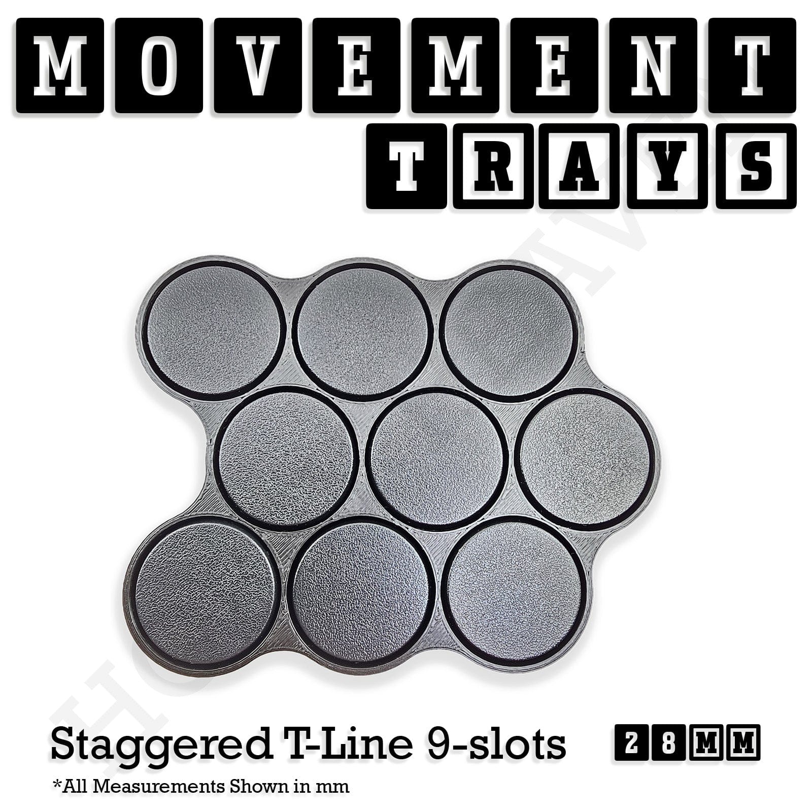 Movement Tray 28mm Movement Trays for Tabletop Games | Wargaming | Full Range