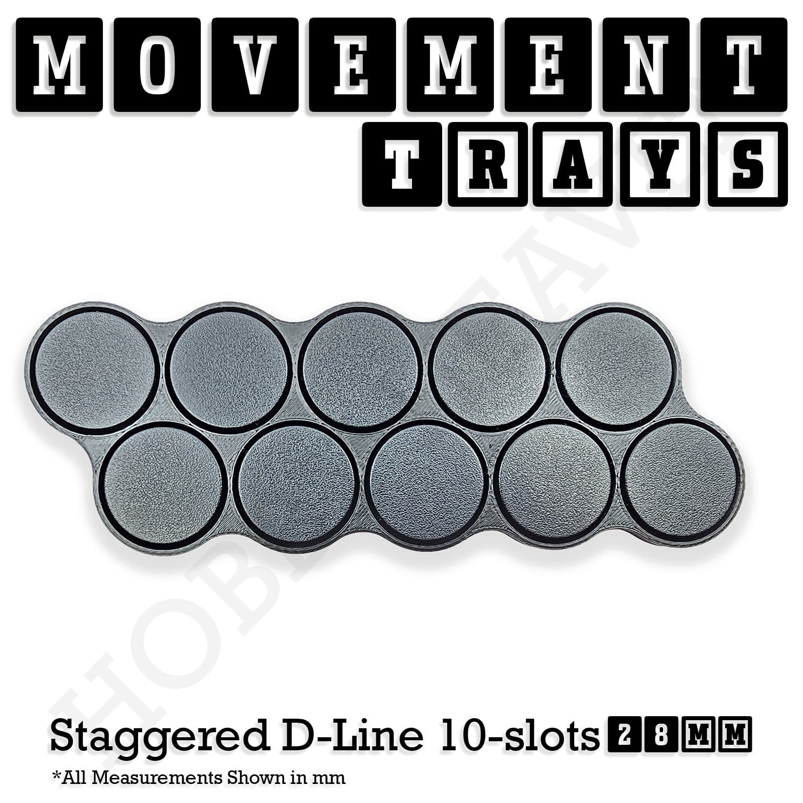 Movement Tray 28mm Movement Trays for Tabletop Games | Wargaming | Full Range