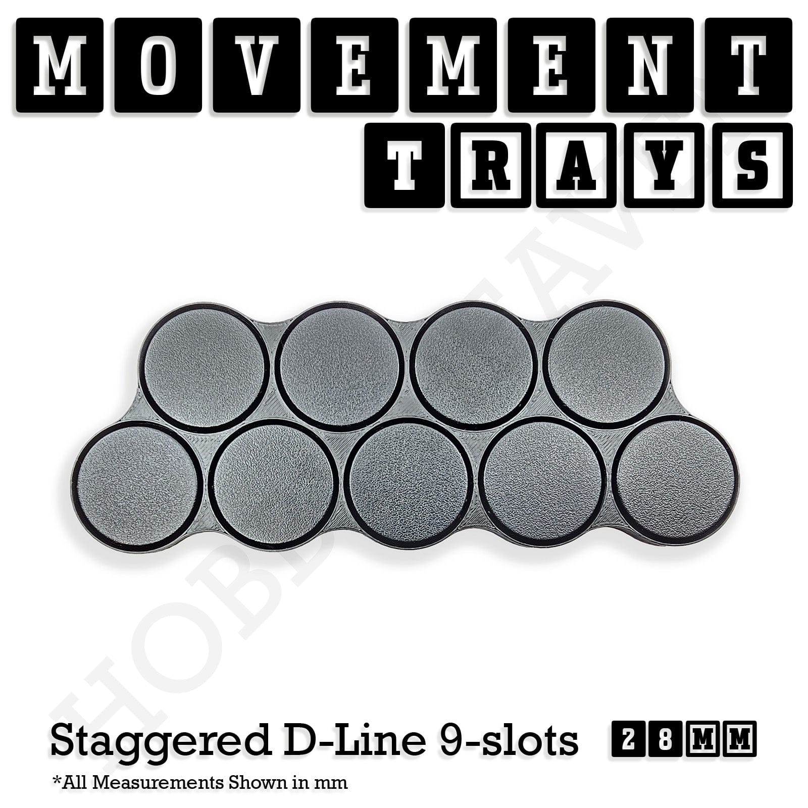 Movement Tray 28mm Movement Trays for Tabletop Games | Wargaming | Full Range
