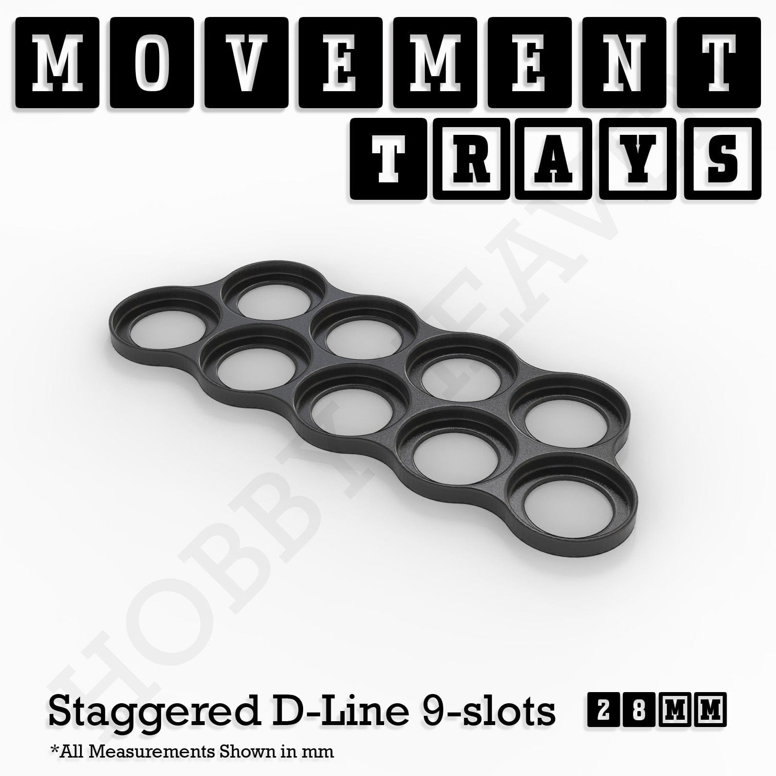 Movement Tray 28mm Movement Trays for Tabletop Games | Wargaming | Full Range