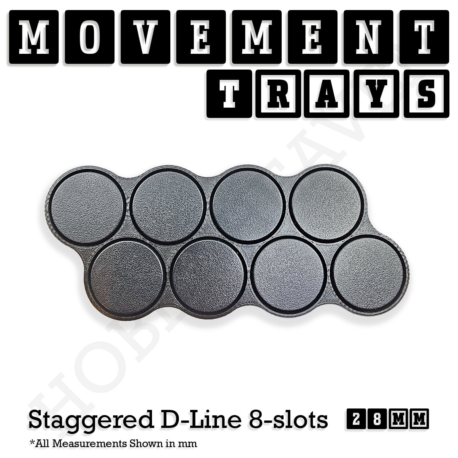Movement Tray 28mm Movement Trays for Tabletop Games | Wargaming | Full Range
