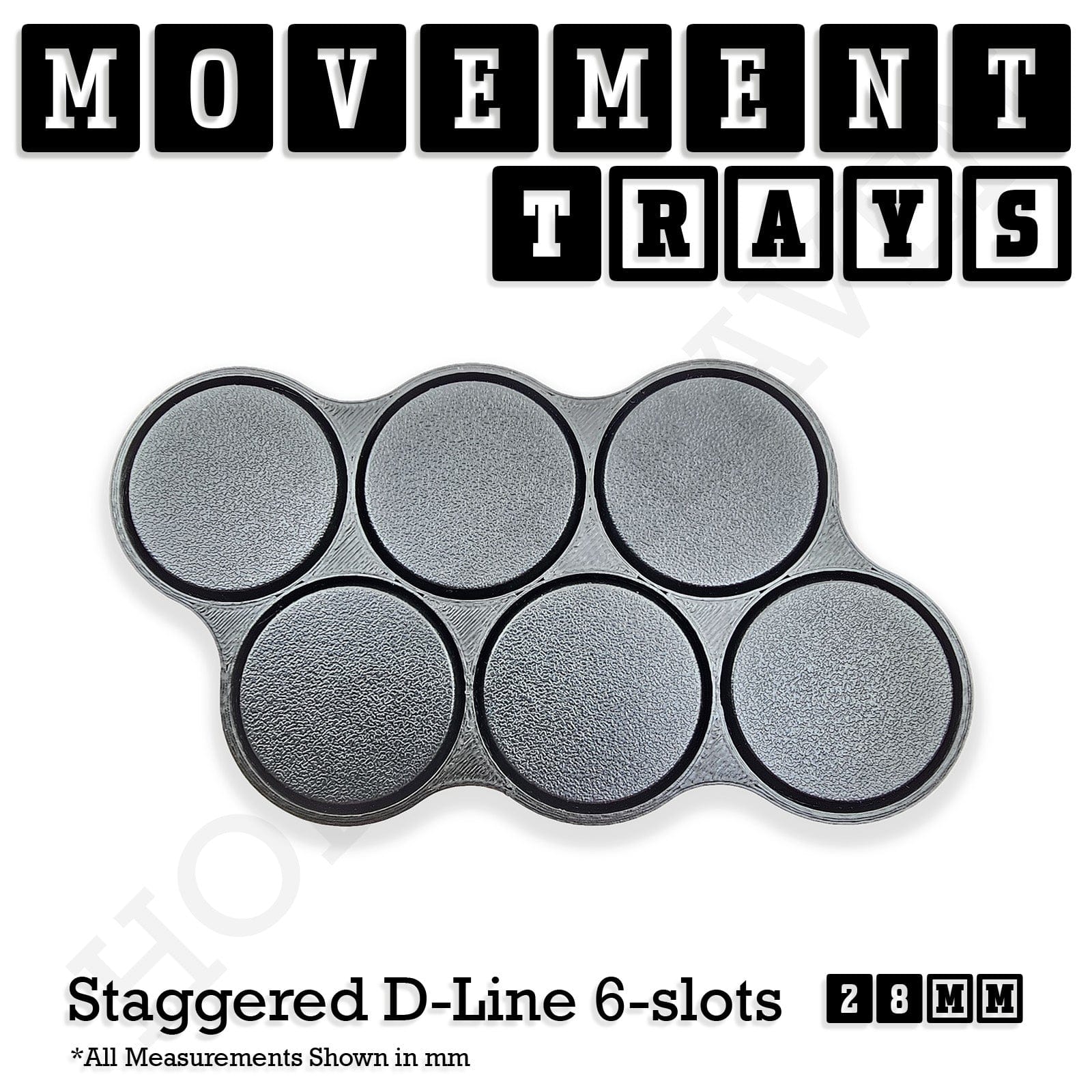 Movement Tray 28mm Movement Trays for Tabletop Games | Wargaming | Full Range