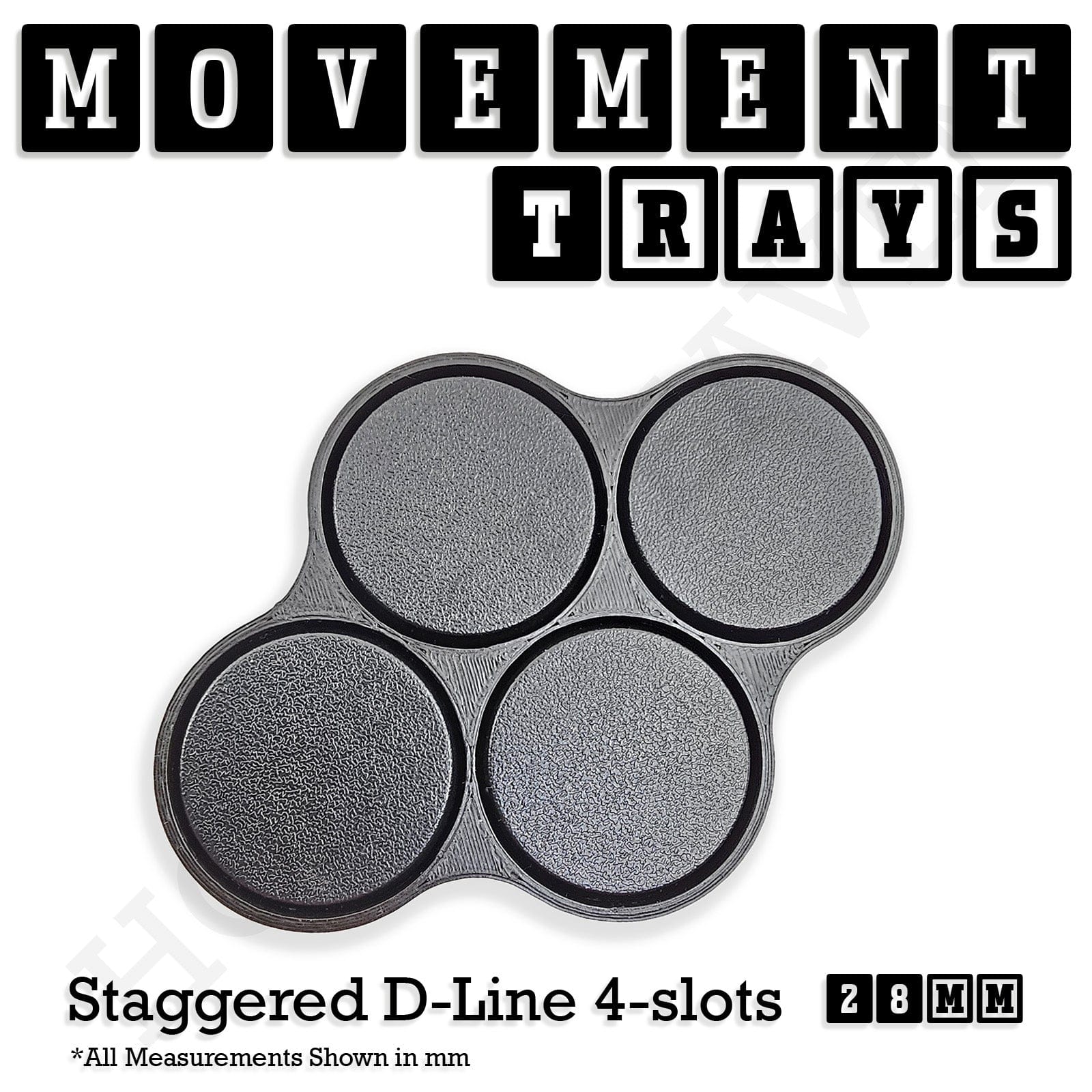 Movement Tray 28mm Movement Trays for Tabletop Games | Wargaming | Full Range