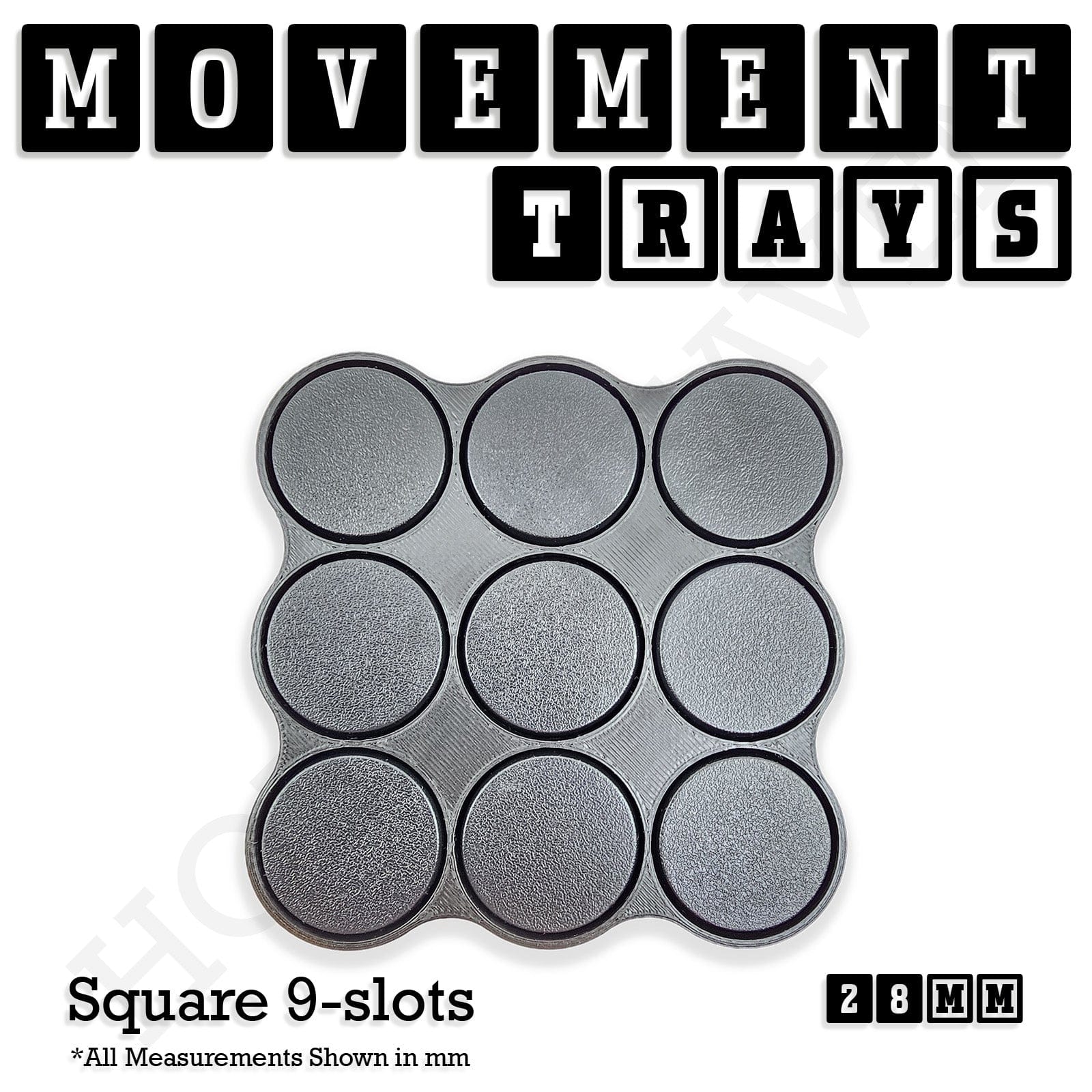 Movement Tray 28mm Movement Trays for Tabletop Games | Wargaming | Full Range