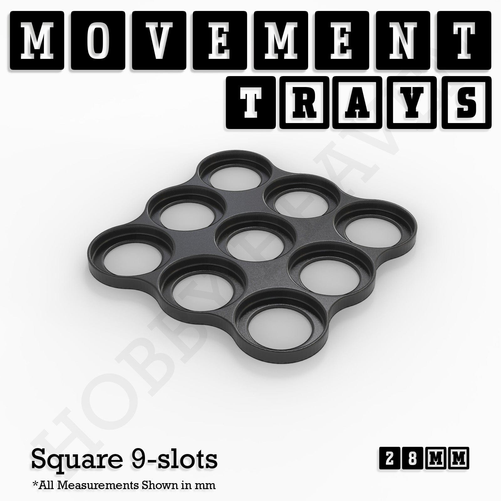 Movement Tray 28mm Movement Trays for Tabletop Games | Wargaming | Full Range