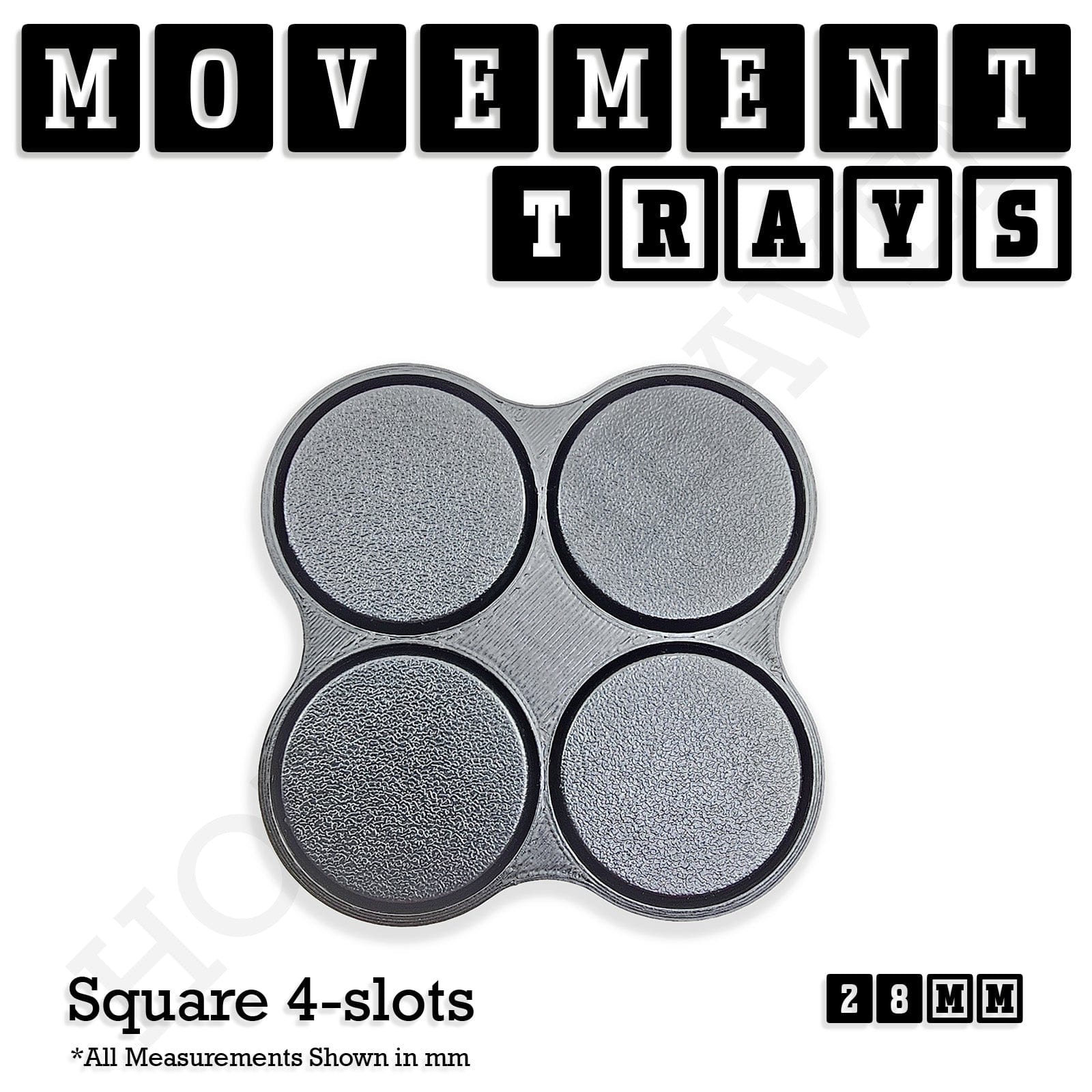 Movement Tray 28mm Movement Trays for Tabletop Games | Wargaming | Full Range