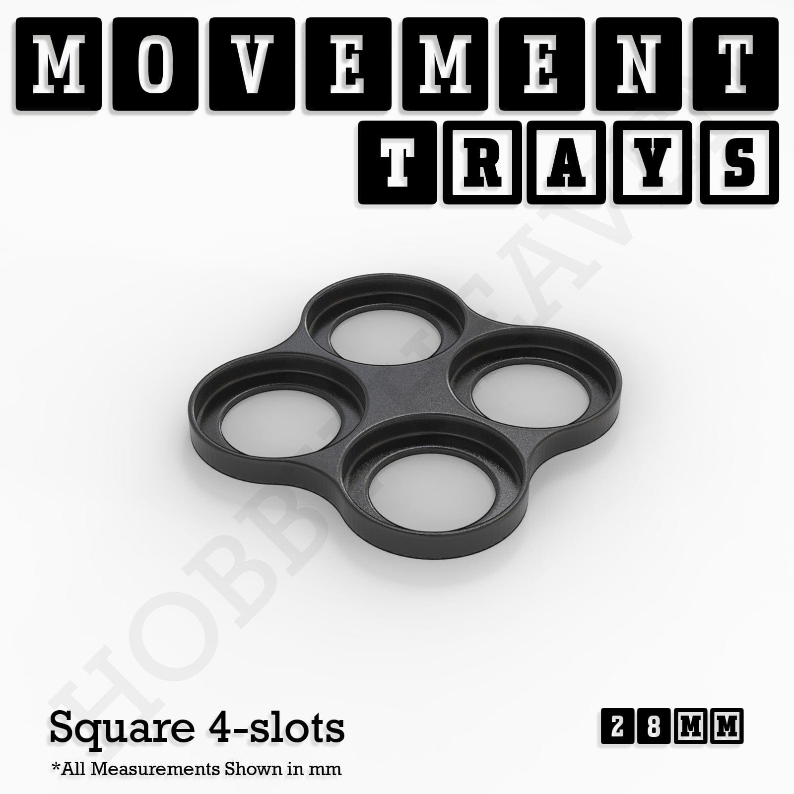 Movement Tray 28mm Movement Trays for Tabletop Games | Wargaming | Full Range