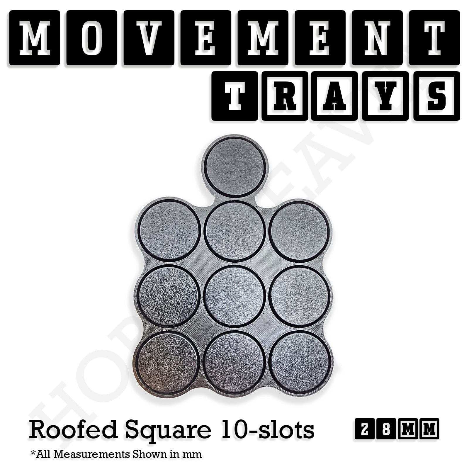 Movement Tray 28mm Movement Trays for Tabletop Games | Wargaming | Full Range