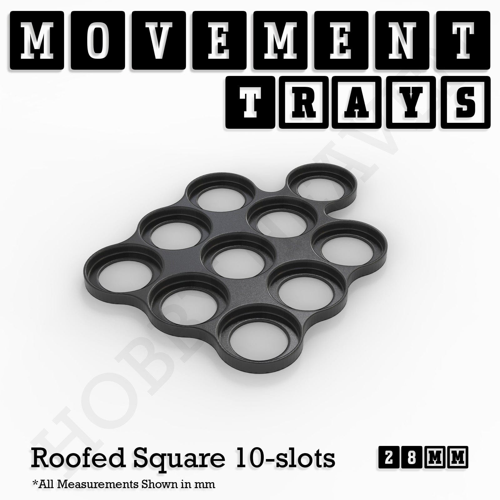 Movement Tray 28mm Movement Trays for Tabletop Games | Wargaming | Full Range