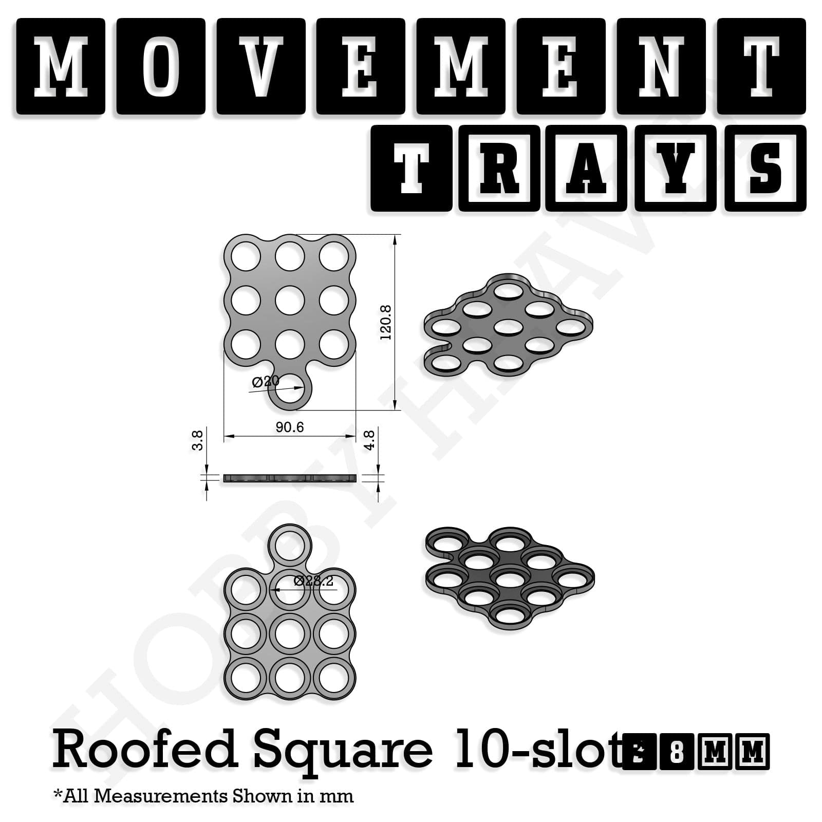 Movement Tray 28mm Movement Trays for Tabletop Games | Wargaming | Full Range