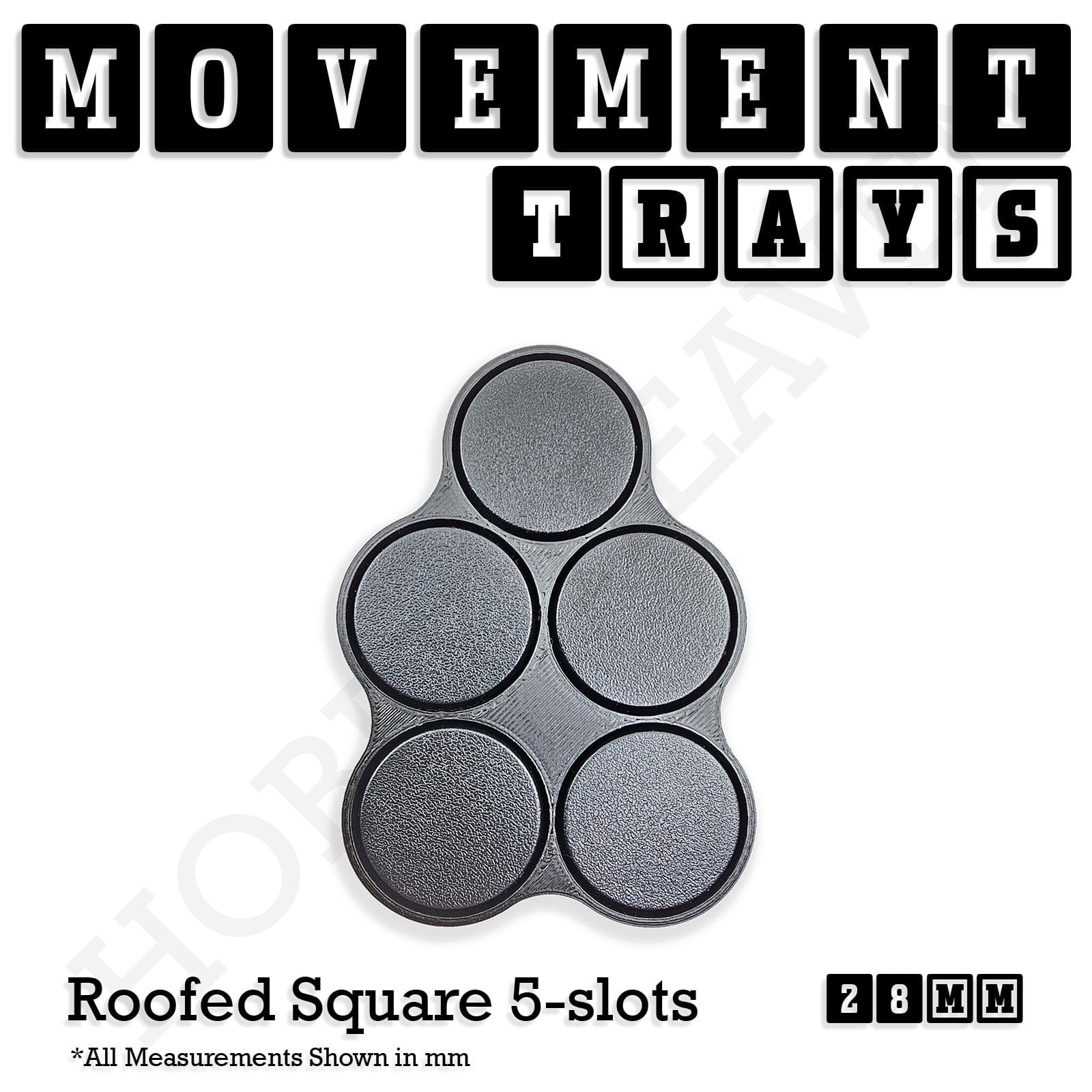 Movement Tray 28mm Movement Trays for Tabletop Games | Wargaming | Full Range