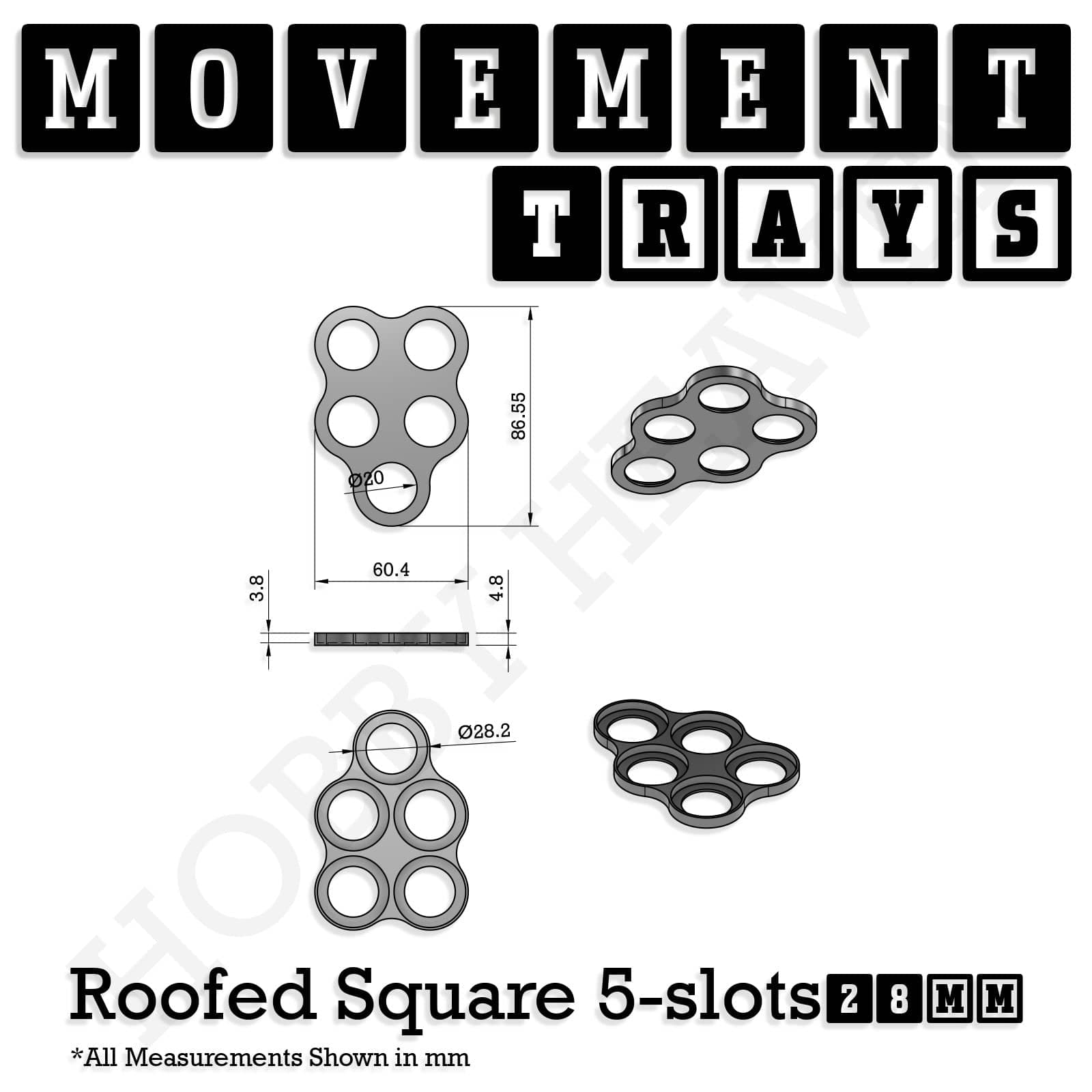 Movement Tray 28mm Movement Trays for Tabletop Games | Wargaming | Full Range