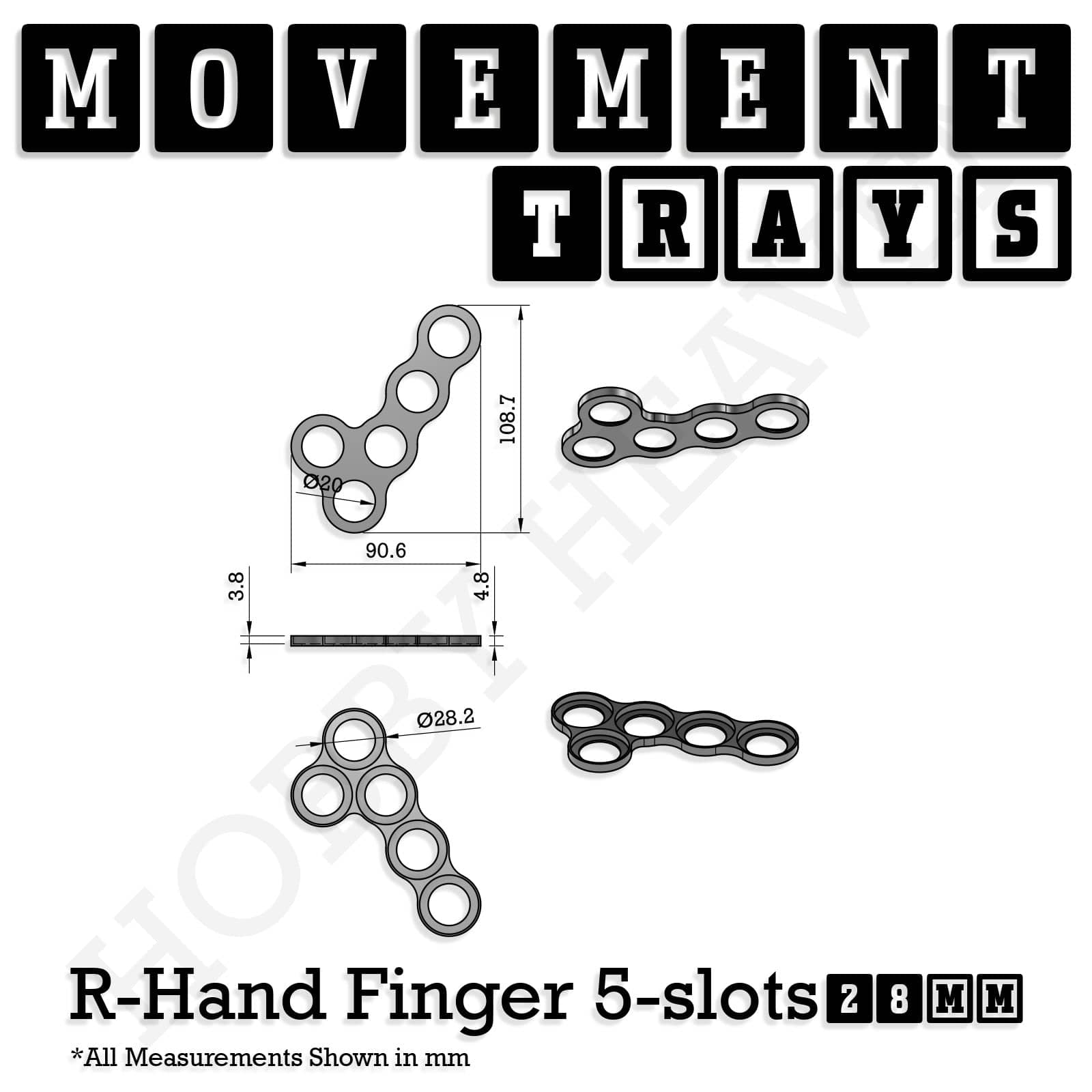 Movement Tray 28mm Movement Trays for Tabletop Games | Wargaming | Full Range