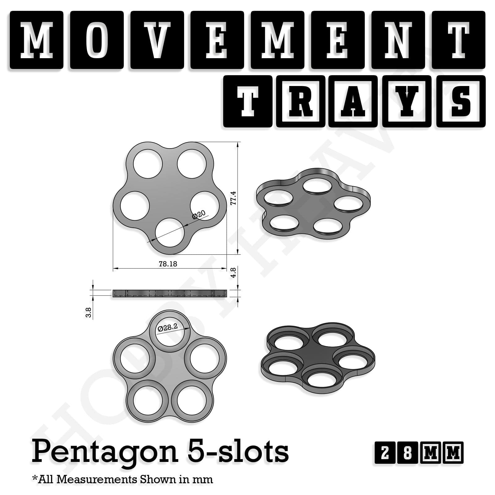 Movement Tray 28mm Movement Trays for Tabletop Games | Wargaming | Full Range
