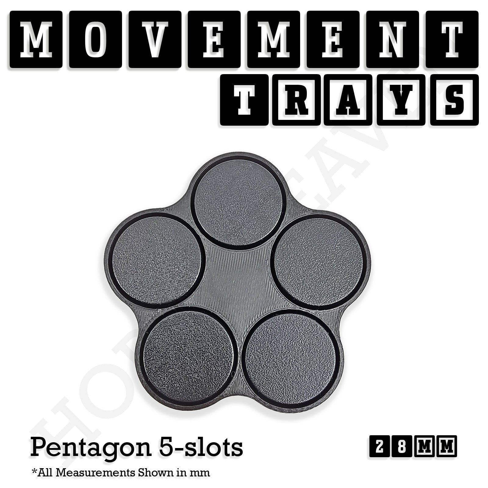 Movement Tray 28mm Movement Trays for Tabletop Games | Wargaming | Full Range