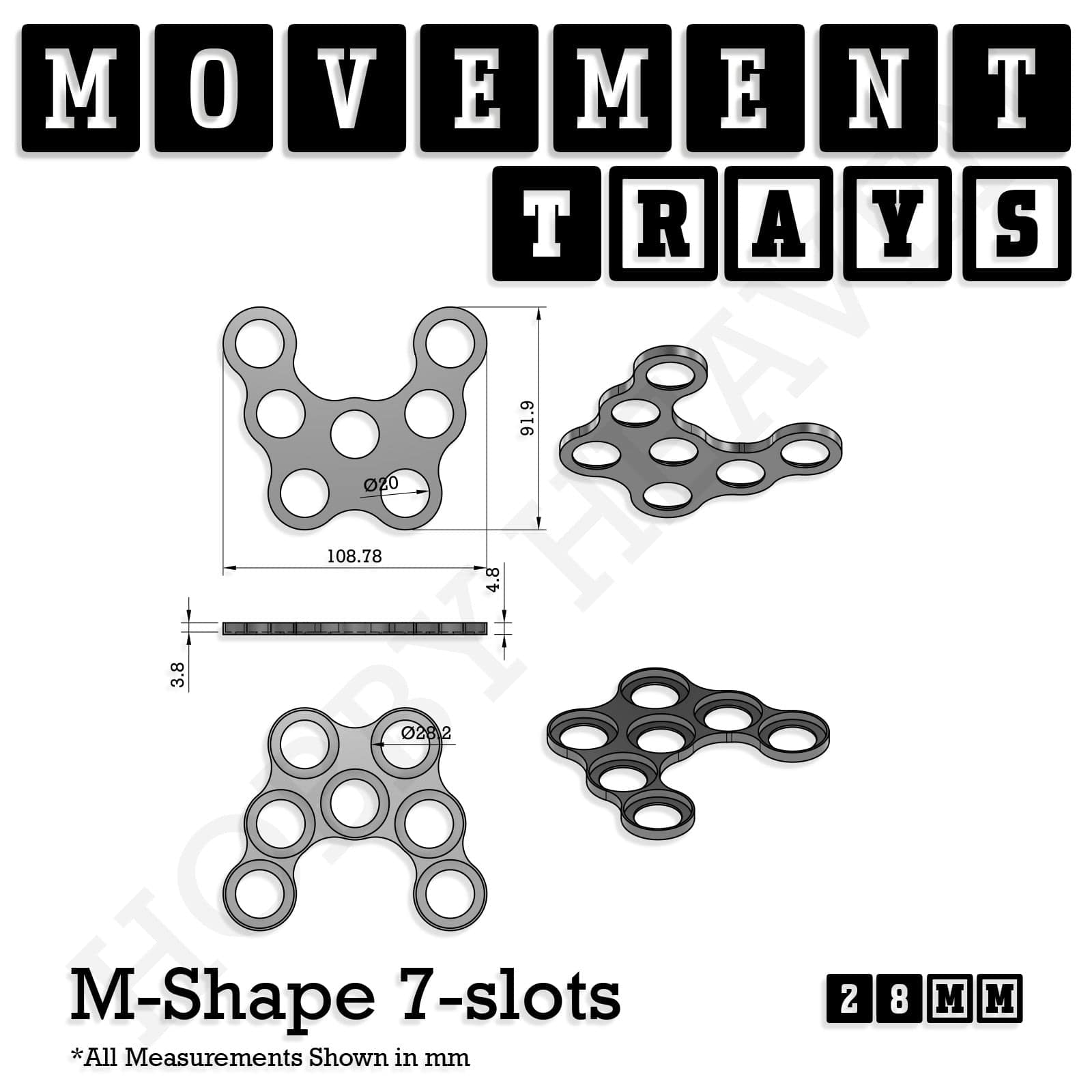 Movement Tray 28mm Movement Trays for Tabletop Games | Wargaming | Full Range
