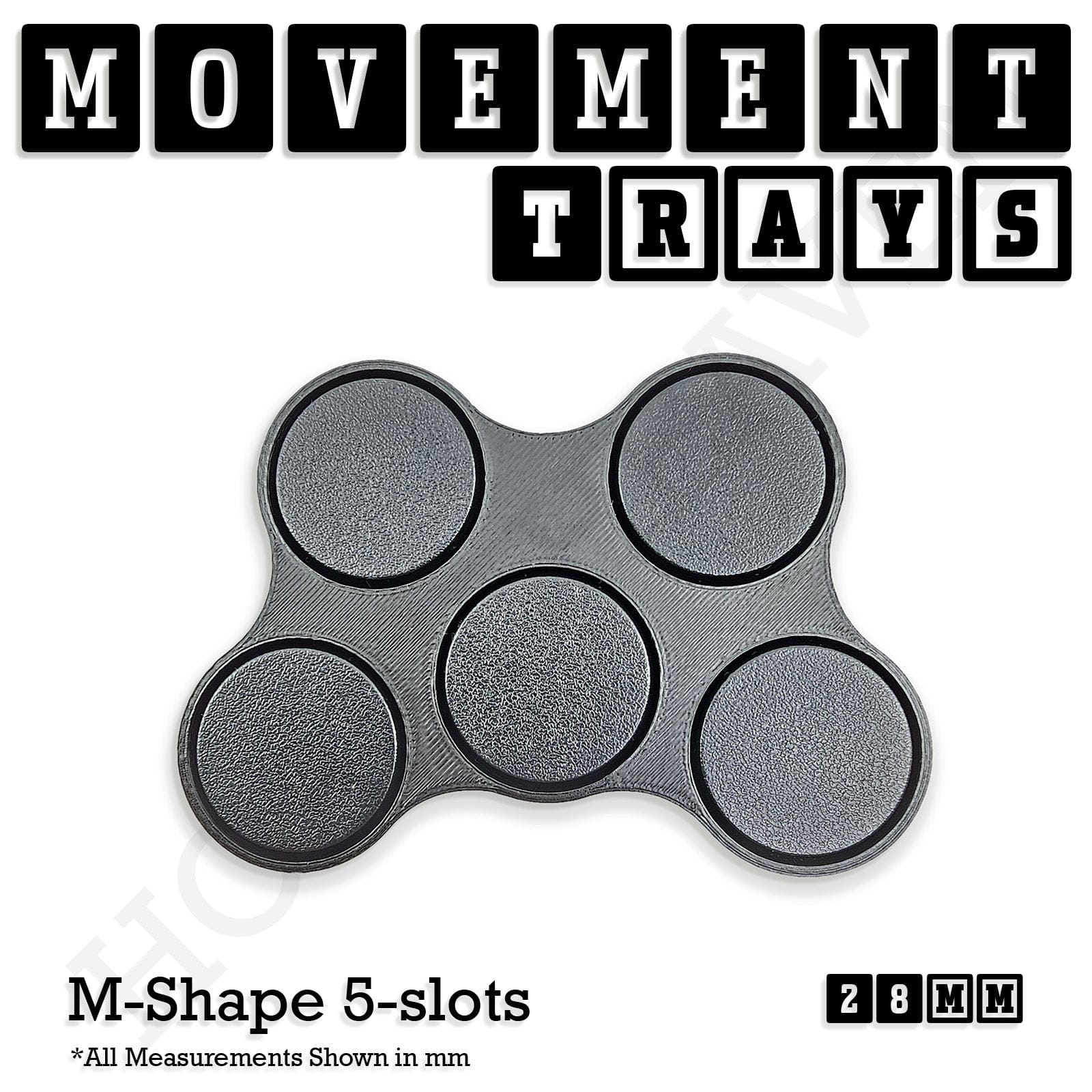 Movement Tray 28mm Movement Trays for Tabletop Games | Wargaming | Full Range
