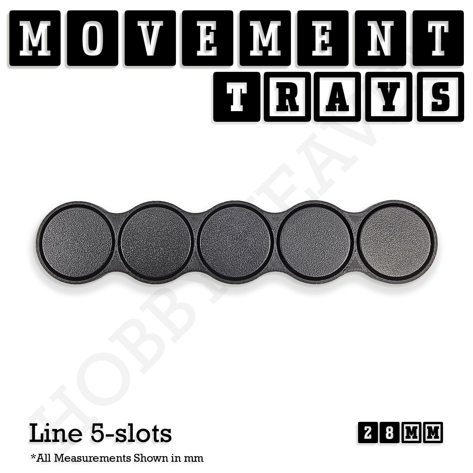 Movement Tray 28mm Movement Trays for Tabletop Games | Wargaming | Full Range
