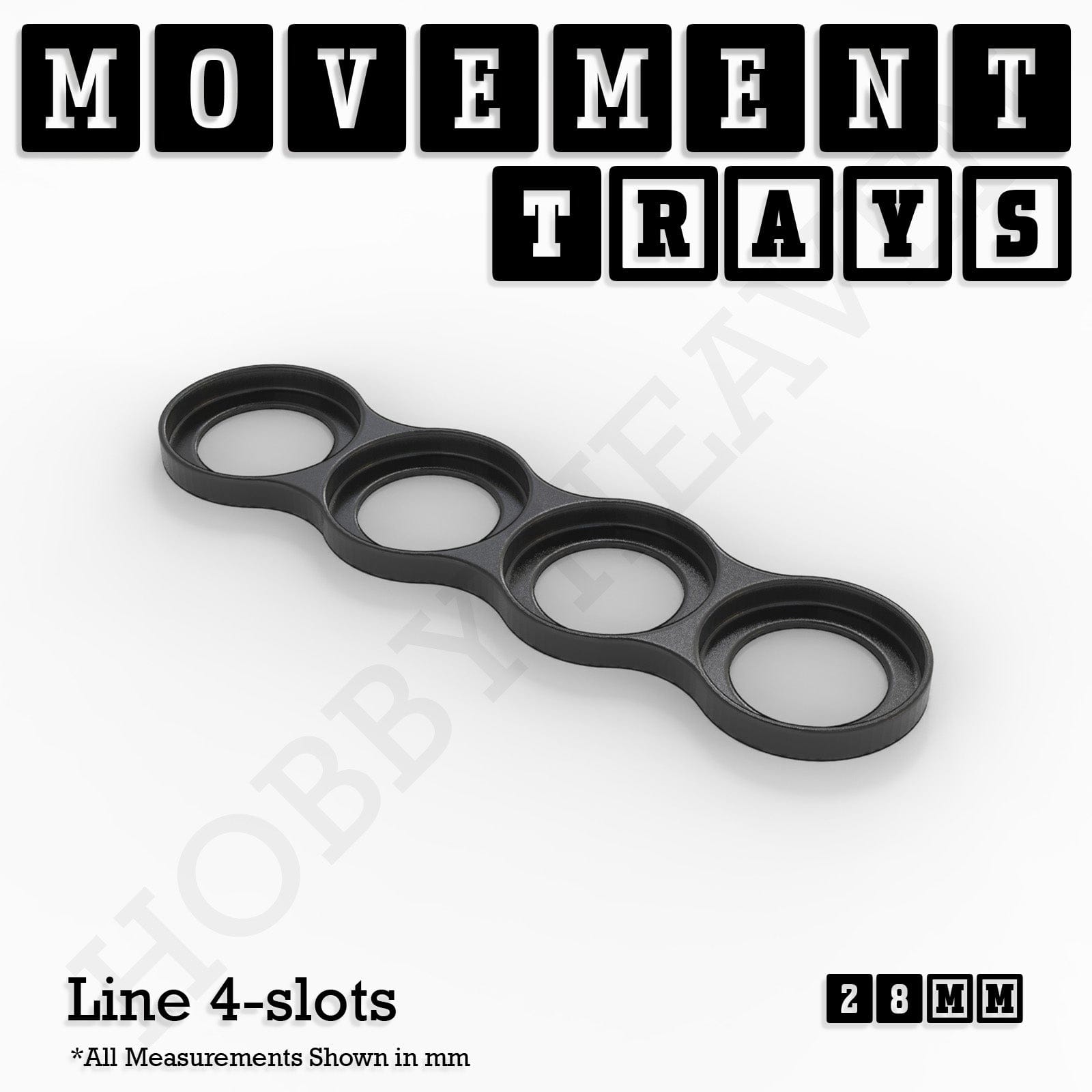 Movement Tray 28mm Movement Trays for Tabletop Games | Wargaming | Full Range
