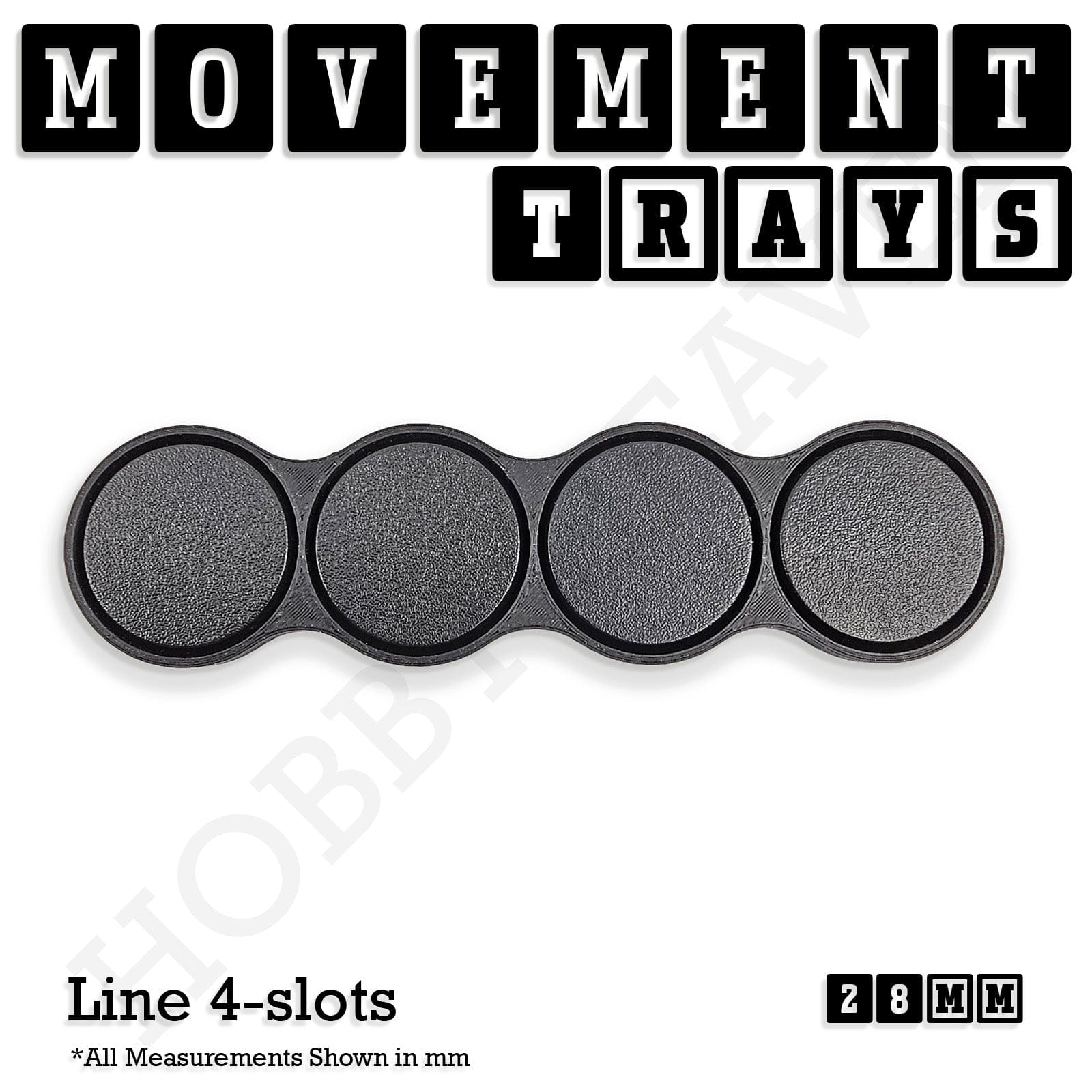 Movement Tray 28mm Movement Trays for Tabletop Games | Wargaming | Full Range