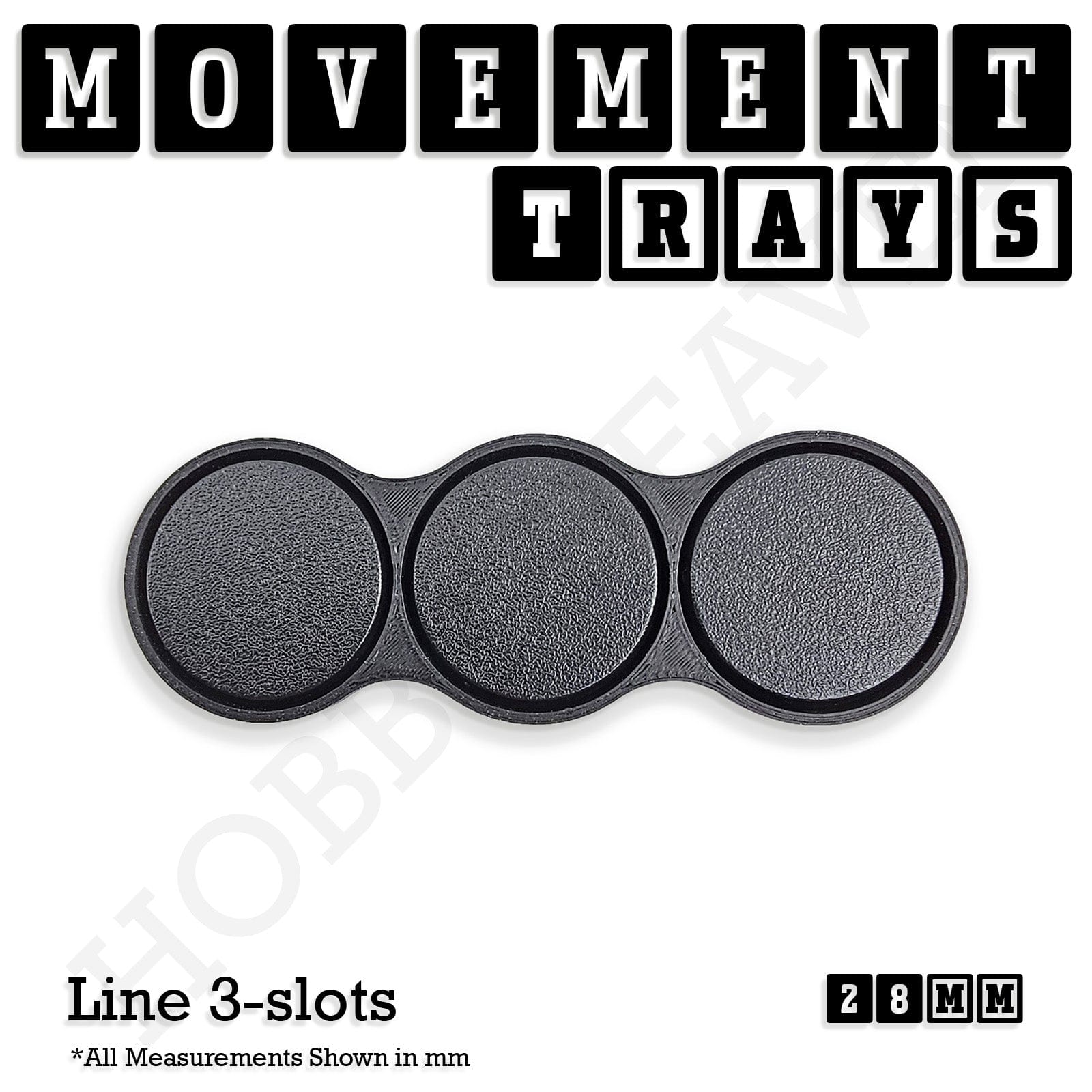 Movement Tray 28mm Movement Trays for Tabletop Games | Wargaming | Full Range