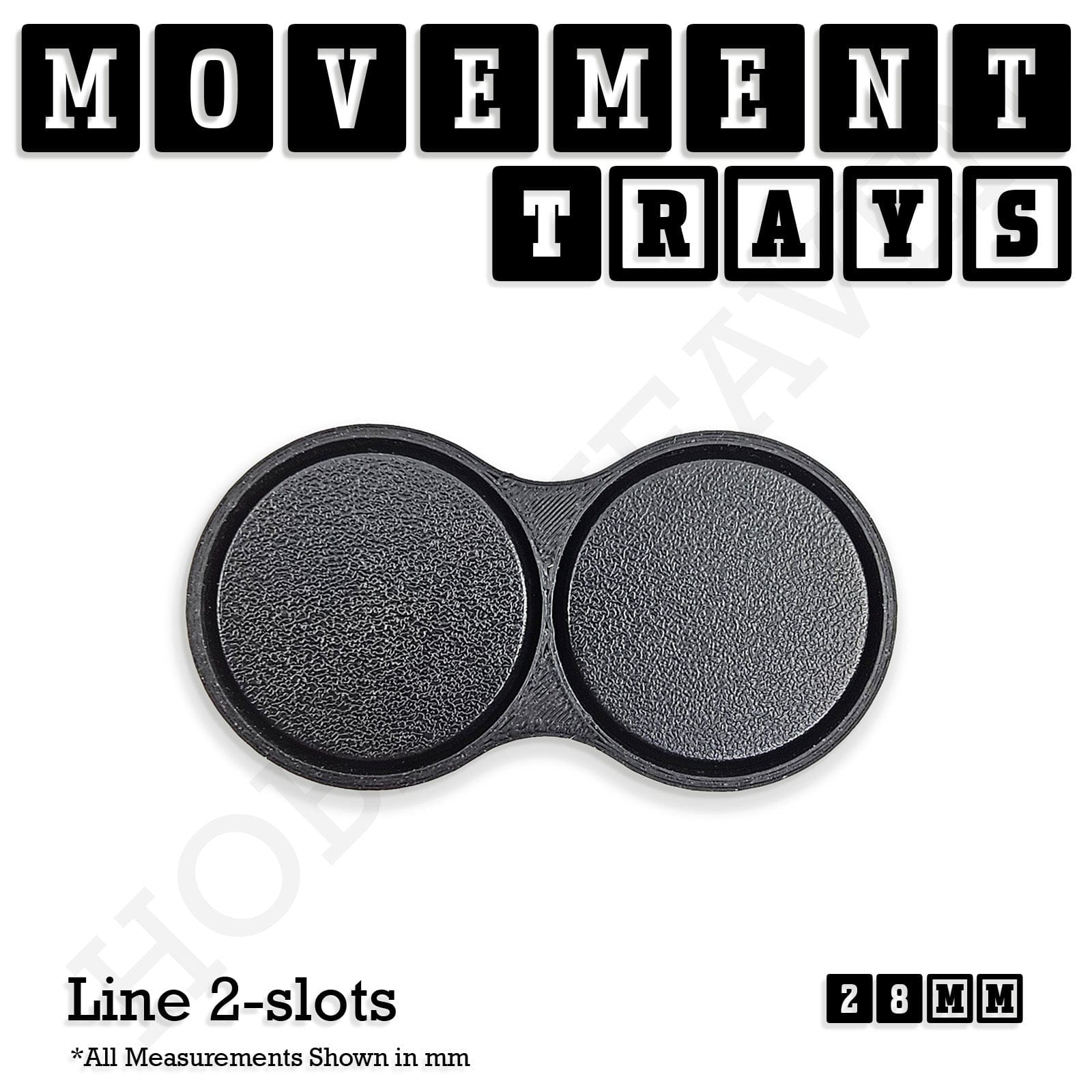 Movement Tray 28mm Movement Trays for Tabletop Games | Wargaming | Full Range