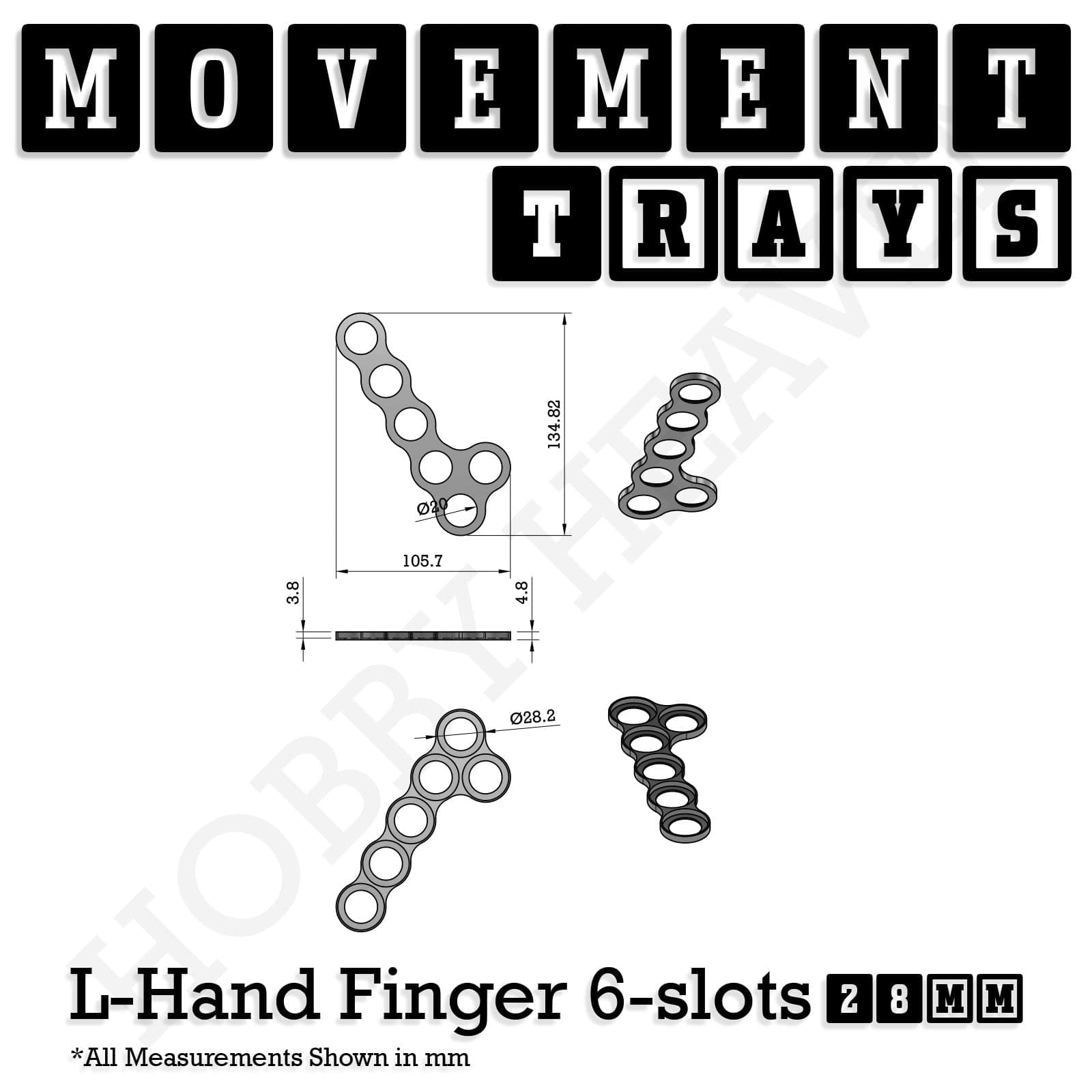 Movement Tray 28mm Movement Trays for Tabletop Games | Wargaming | Full Range