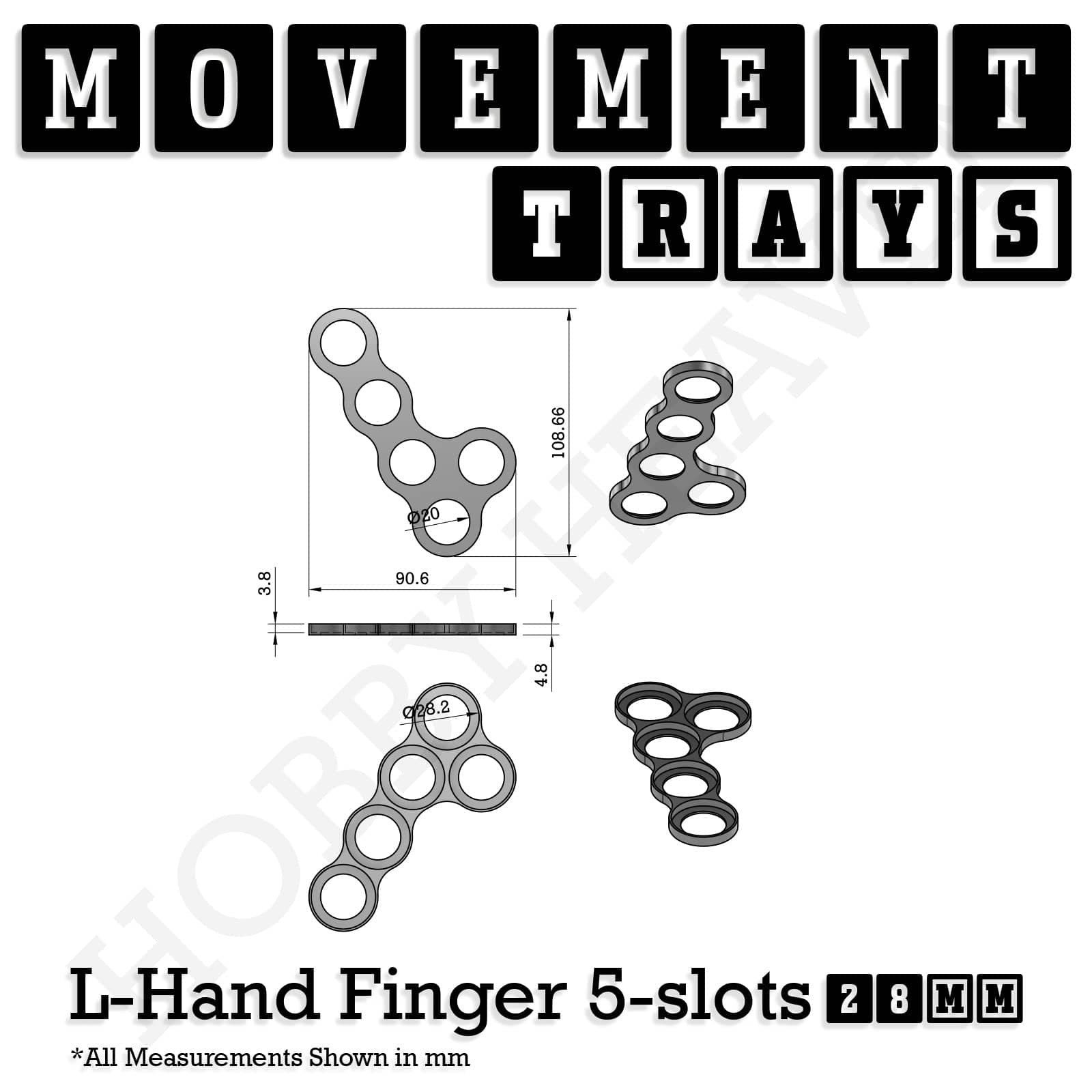 Movement Tray 28mm Movement Trays for Tabletop Games | Wargaming | Full Range