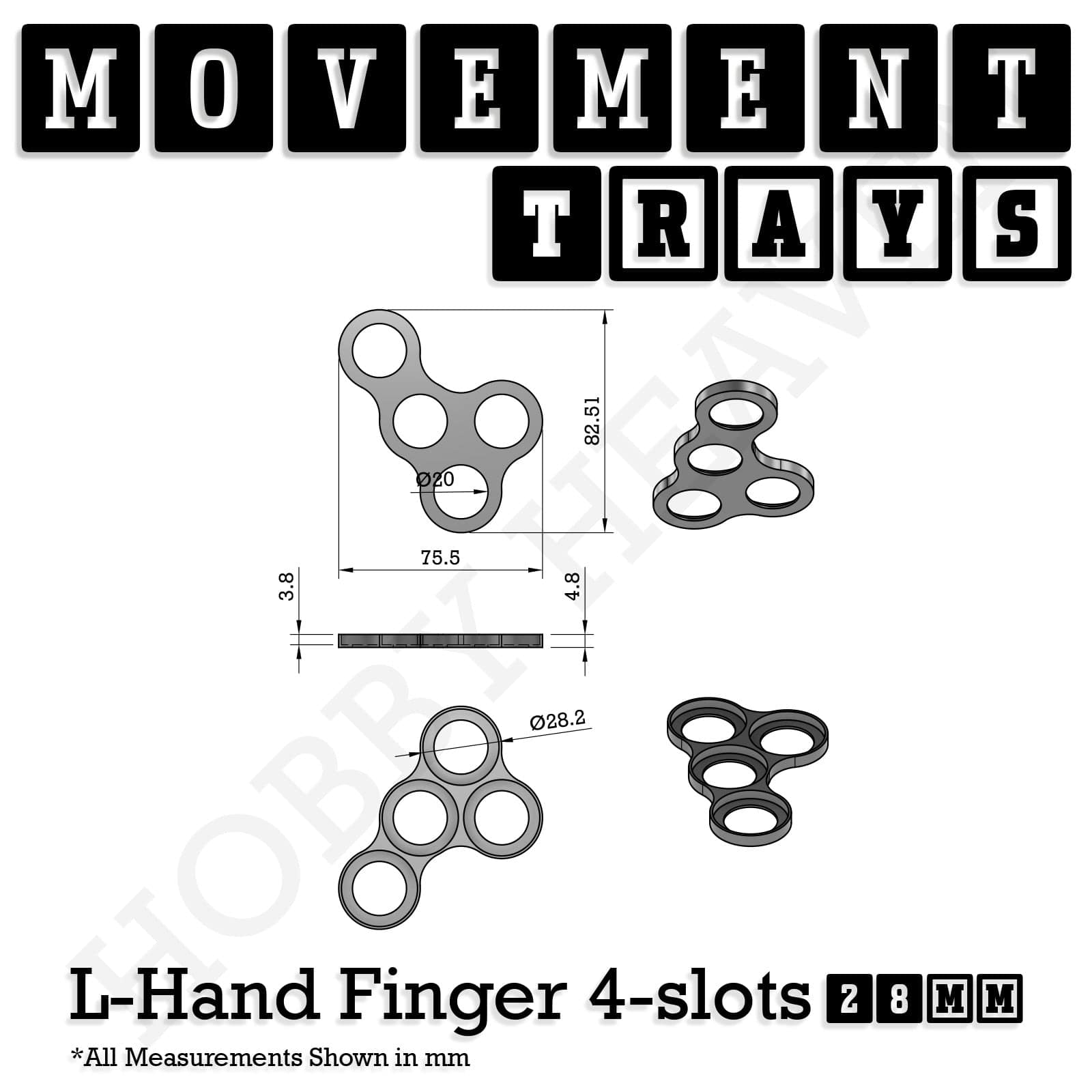 Movement Tray 28mm Movement Trays for Tabletop Games | Wargaming | Full Range