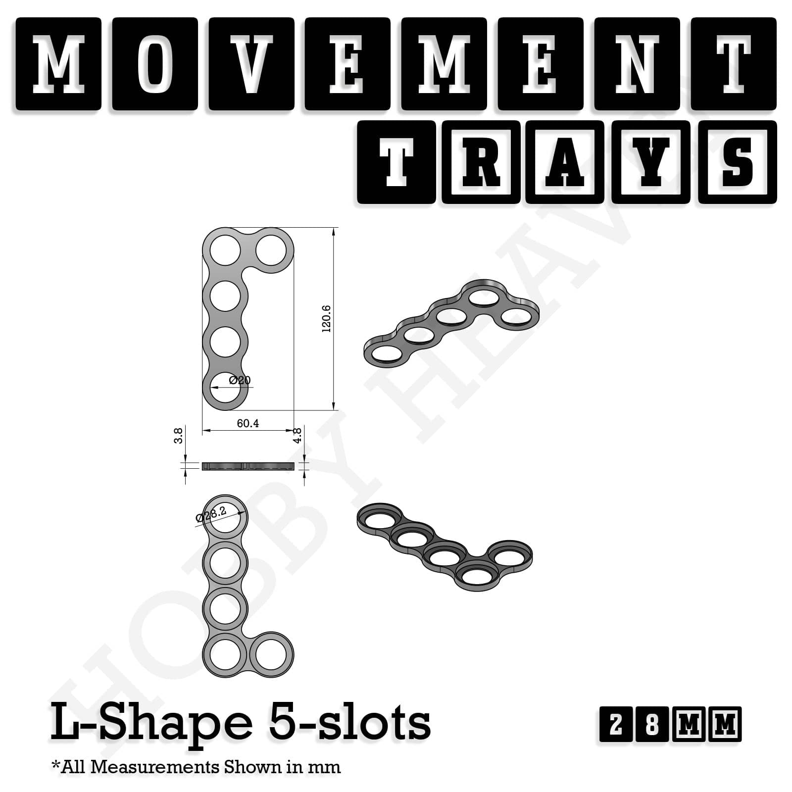 Movement Tray 28mm Movement Trays for Tabletop Games | Wargaming | Full Range